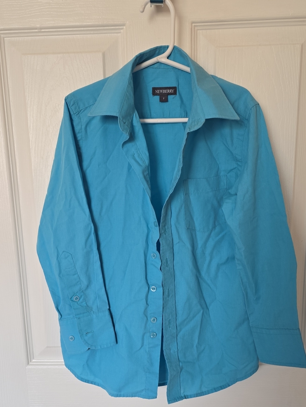 Boys' Bright Aqua Button-Up Shirt